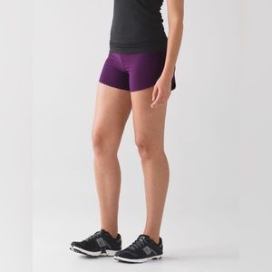 Lululemon Fast As Light Short 3”. LR. Darkest Magenta. Size 6. W7FEZS.